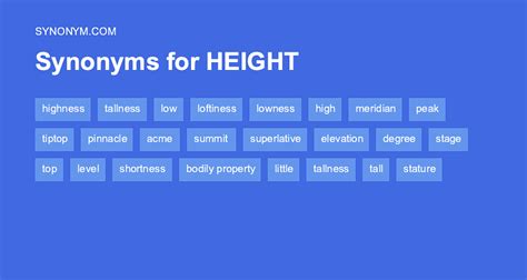 height synonym